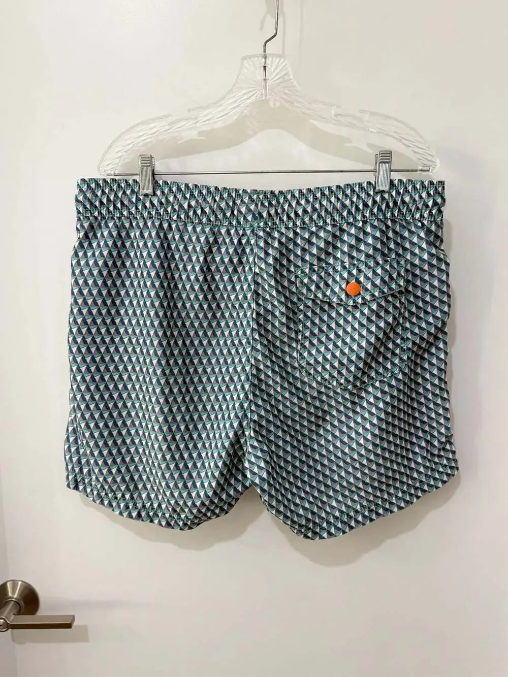 SWIMS Geometric Triangle Print Drawstring Swim Trunks Shorts Extra Large